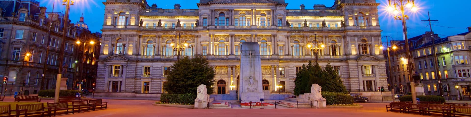 George Square mostrando arquitetura de patrimônio, uma praça ou plaza e uma cidade