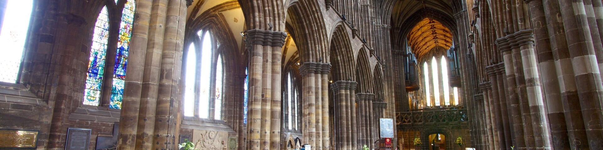Glasgow Cathedral featuring heritage architecture, a church or cathedral and interior views