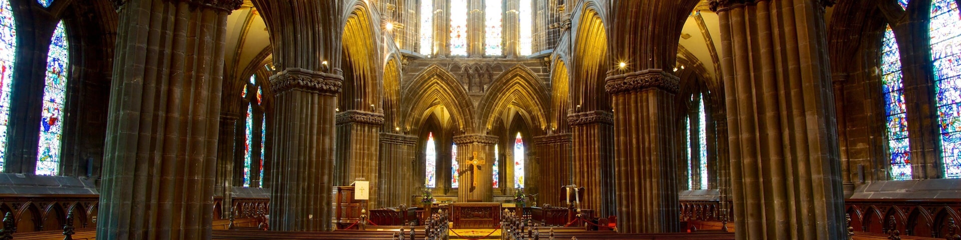 Glasgow Cathedral which includes a church or cathedral, interior views and heritage architecture