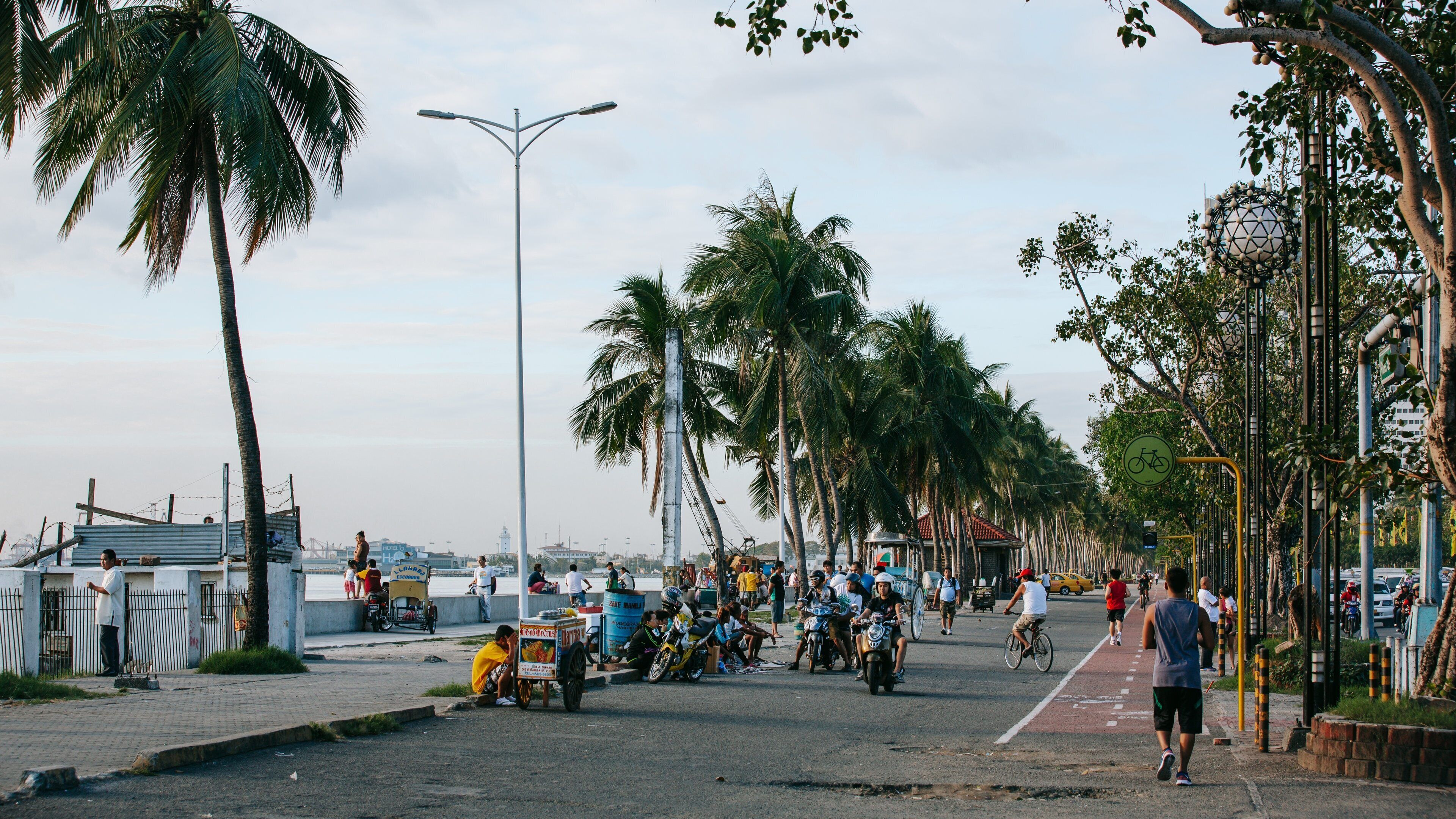 Baywalk featuring a coastal town and street scenes