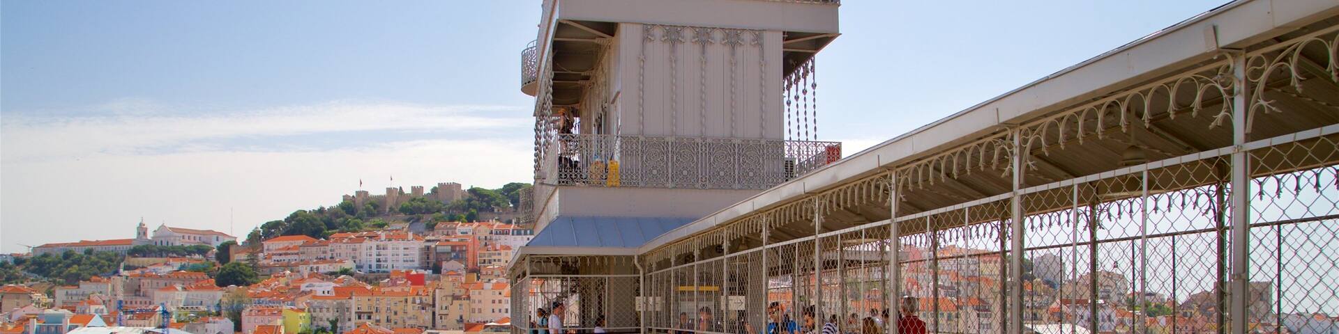 Elevador de Santa Justa que incluye vistas de paisajes, vistas y una ciudad