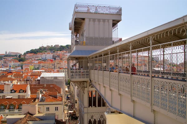 Ascenseur de Santa Justa qui includes vues, panoramas et ville