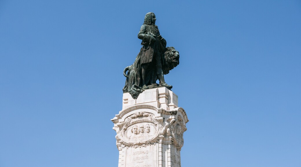 Marquis of Pombal Square which includes a statue or sculpture