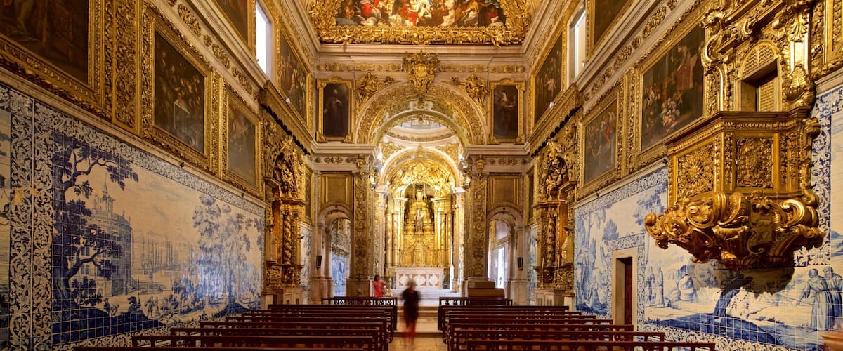 National Museum of Azulejos featuring a church or cathedral, heritage elements and art