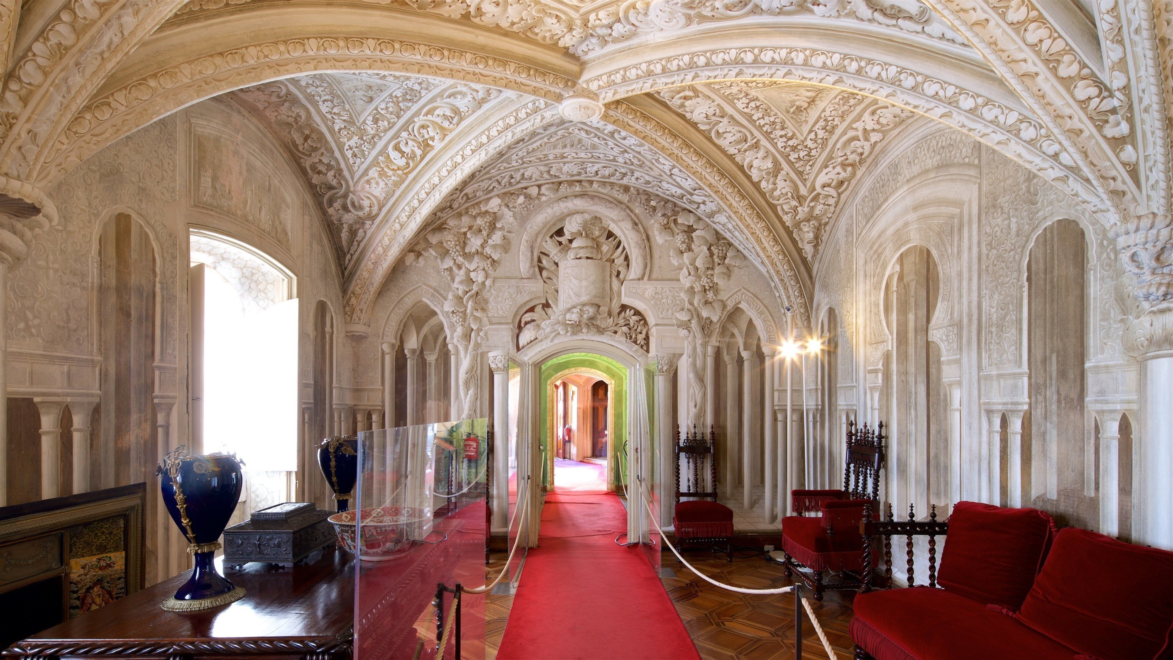 Pena Palace showing interior views and heritage elements
