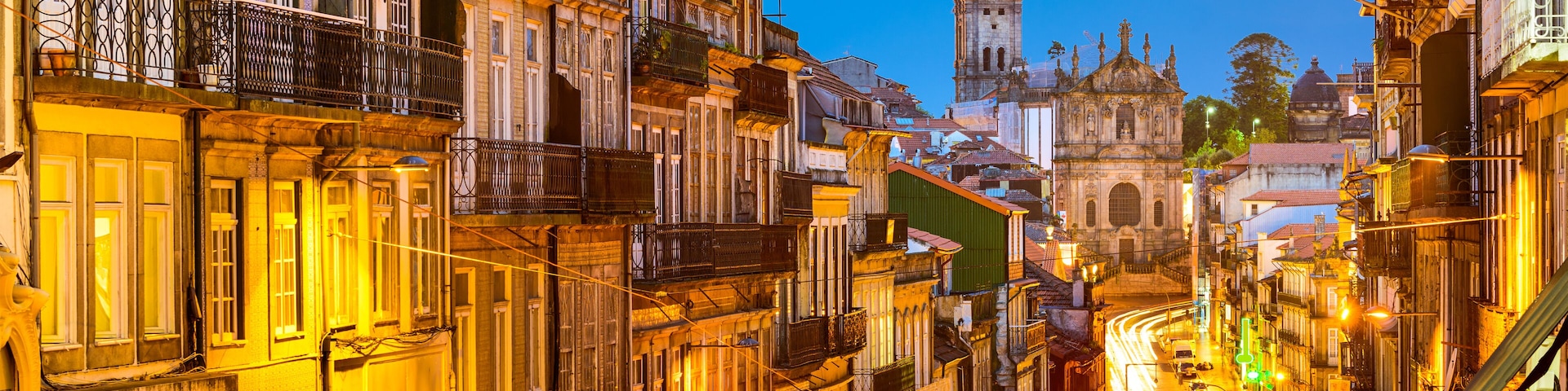 Porto, Portugal cityscape towards Clerigos Church.; Shutterstock ID 250528261