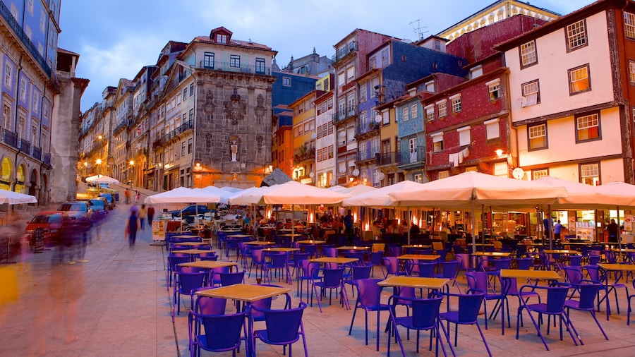 Ribeira Square featuring a city, dining out and cafe lifestyle