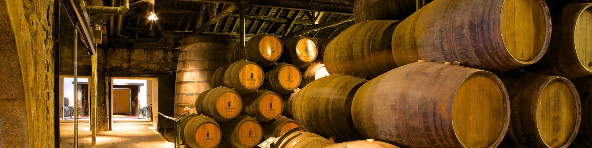 Sandeman Cellars which includes interior views and industrial elements