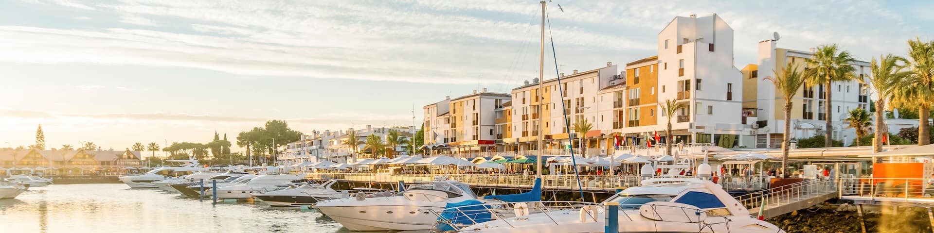 Beautiful marina in touristic Vilamoura, Quarteira, Algarve, Portugal