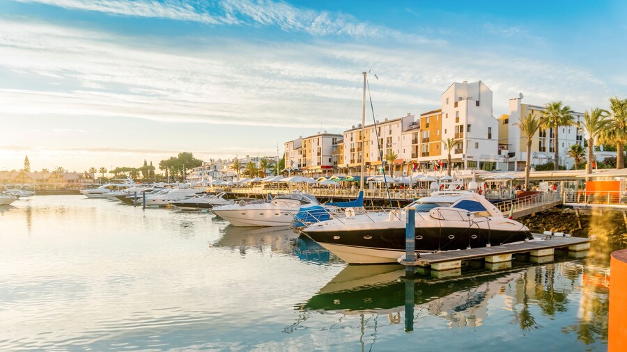 Beautiful marina in touristic Vilamoura, Quarteira, Algarve, Portugal