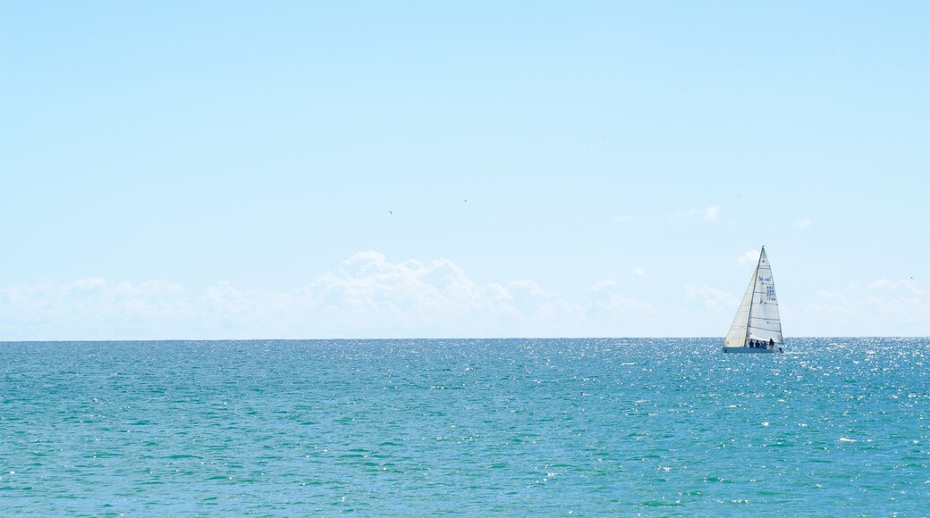 Meia Praia Beach showing general coastal views and boating