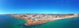Aerial panorama from the village Luz in the Algarve Portugal