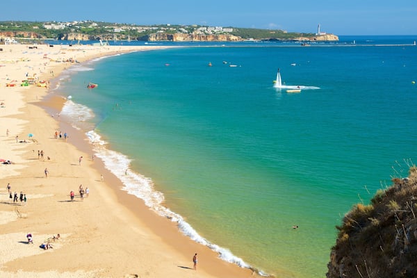 Plage Praia da Rocha montrant vues littorales et plage