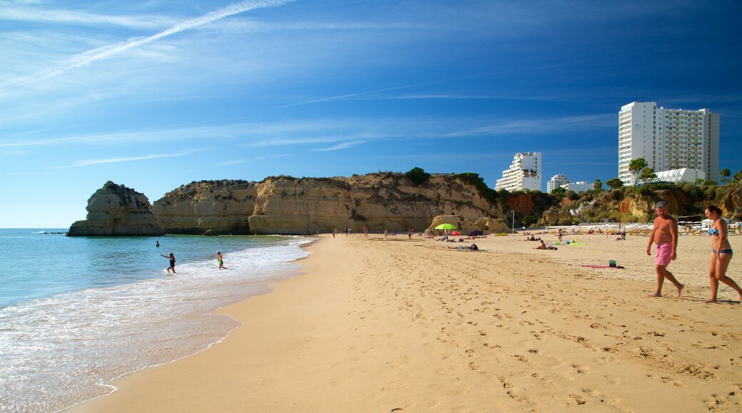 Rocha Beach showing a sandy beach, rugged coastline and general coastal views