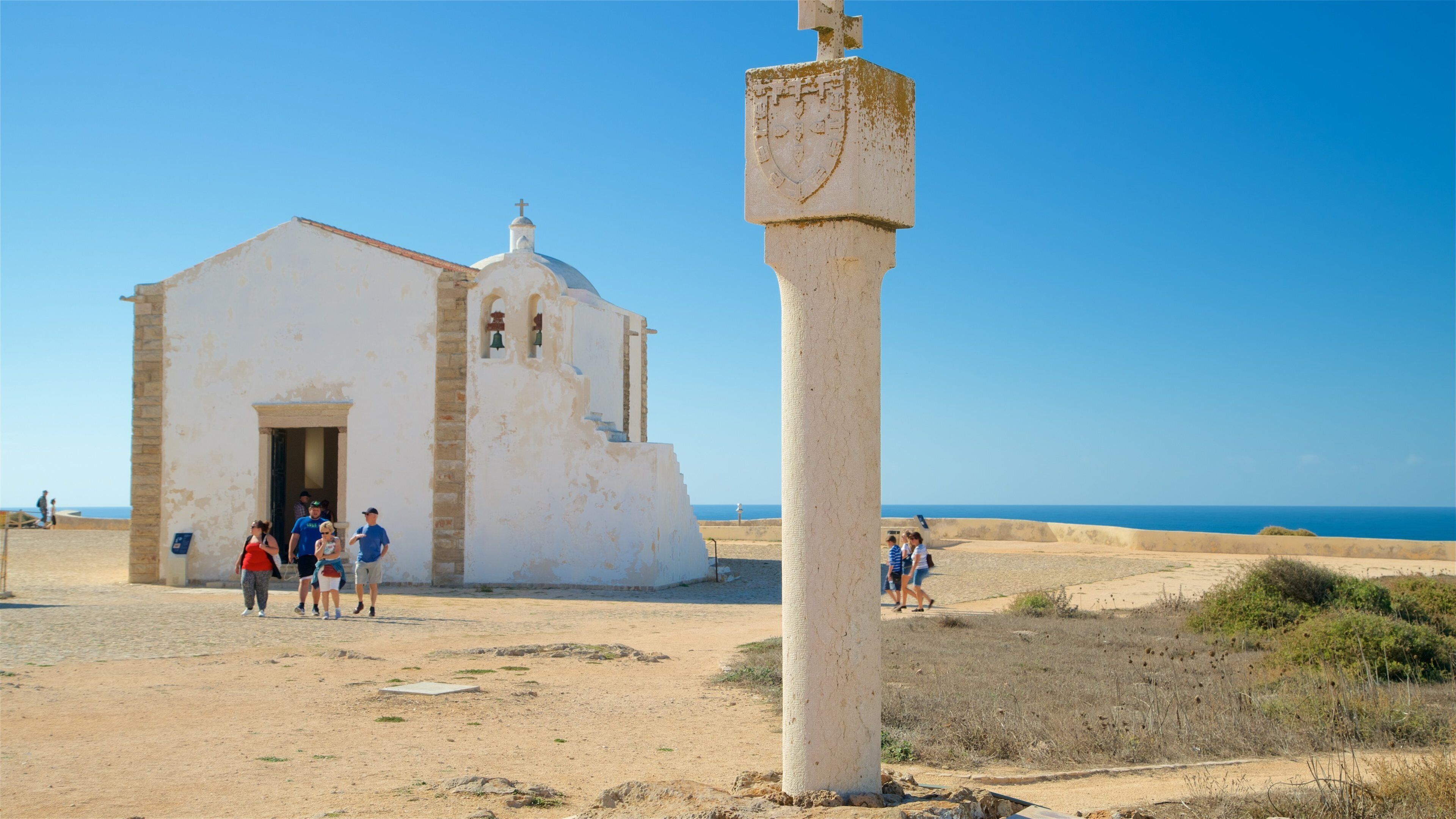 Sagres Fortress as well as a small group of people
