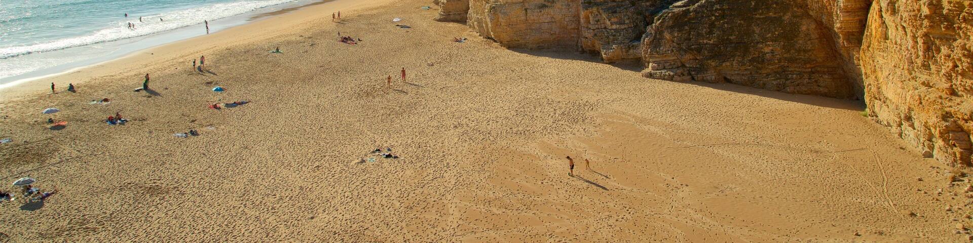 Beliche Beach featuring general coastal views, rugged coastline and a beach