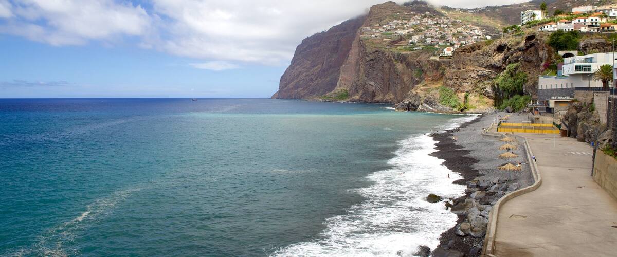 Cabo Girao featuring general coastal views and a pebble beach