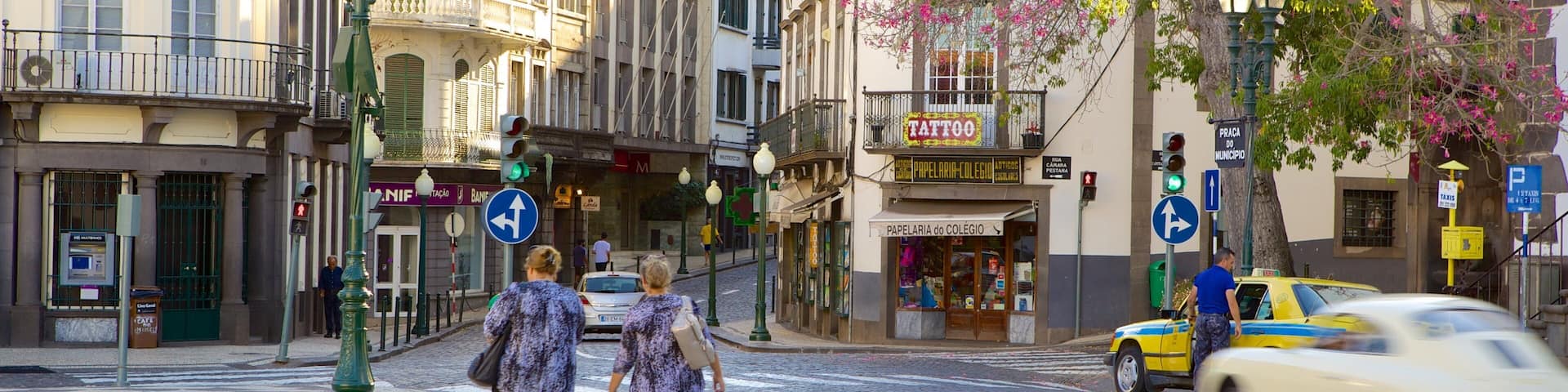 Town Square showing street scenes and a small town or village