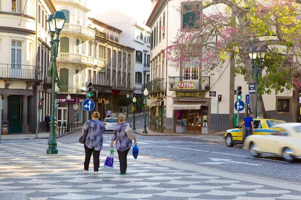 Town Square which includes a small town or village and street scenes