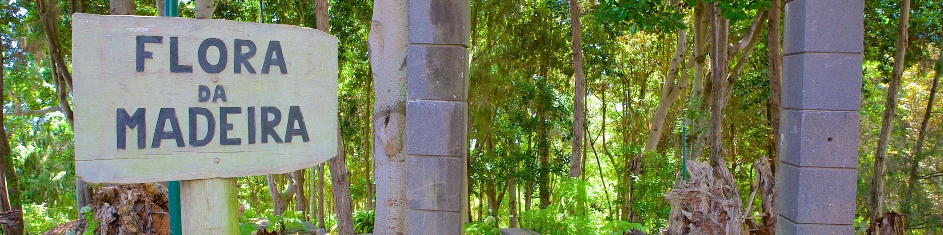 Monte Palace Gardens which includes signage