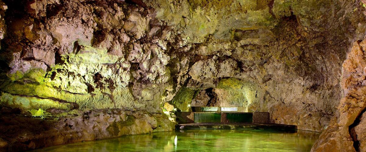 Caves of Sao Vicente and Volcanism Center showing caves