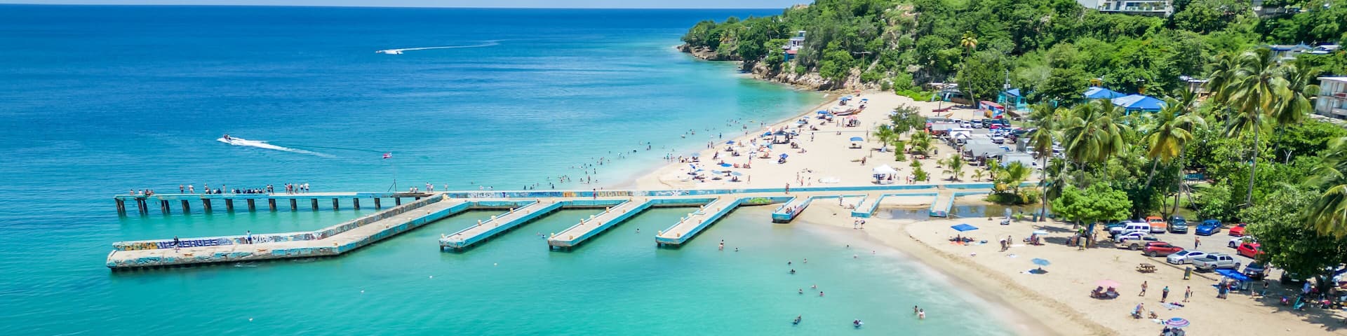 Crash Boat Beach, Aguadilla, Puerto Rico. A very popular beach for loacal and tourists.