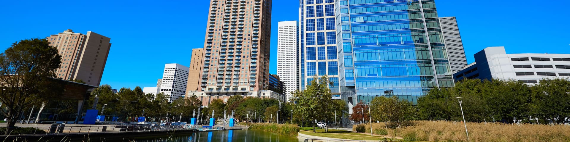 Houston Discovery green park in downtown