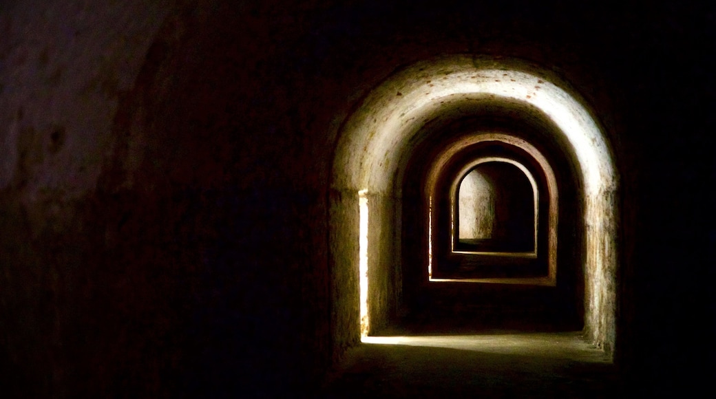 Castillo de San Cristobal showing interior views