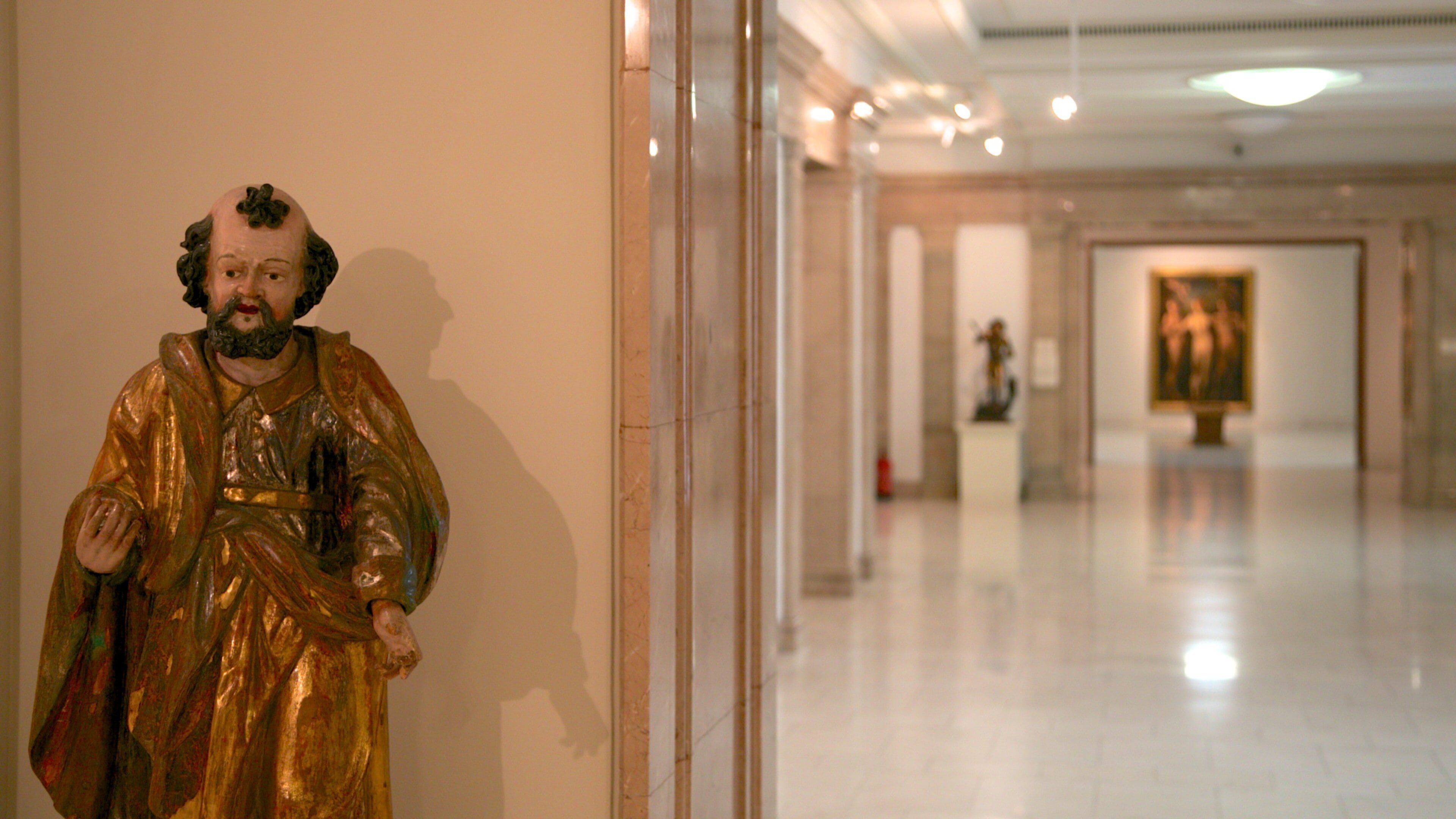 National Museum of Art of Romania featuring interior views and a statue or sculpture