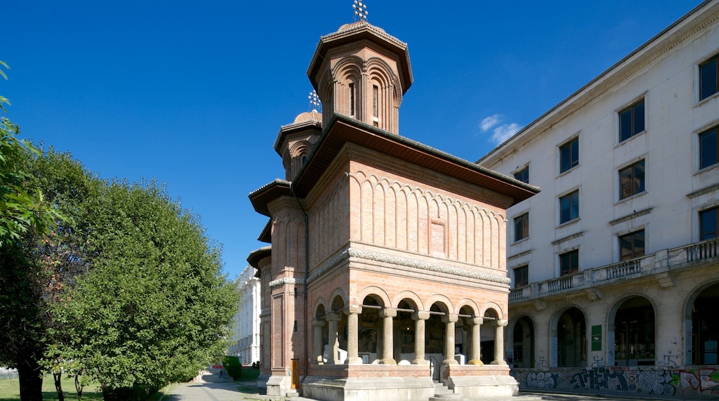 Bucharest which includes a church or cathedral and heritage architecture