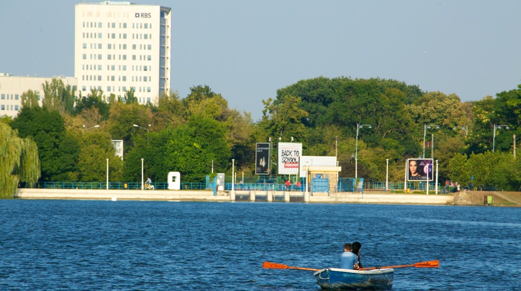 Herastrau Park featuring kayaking or canoeing and a lake or waterhole