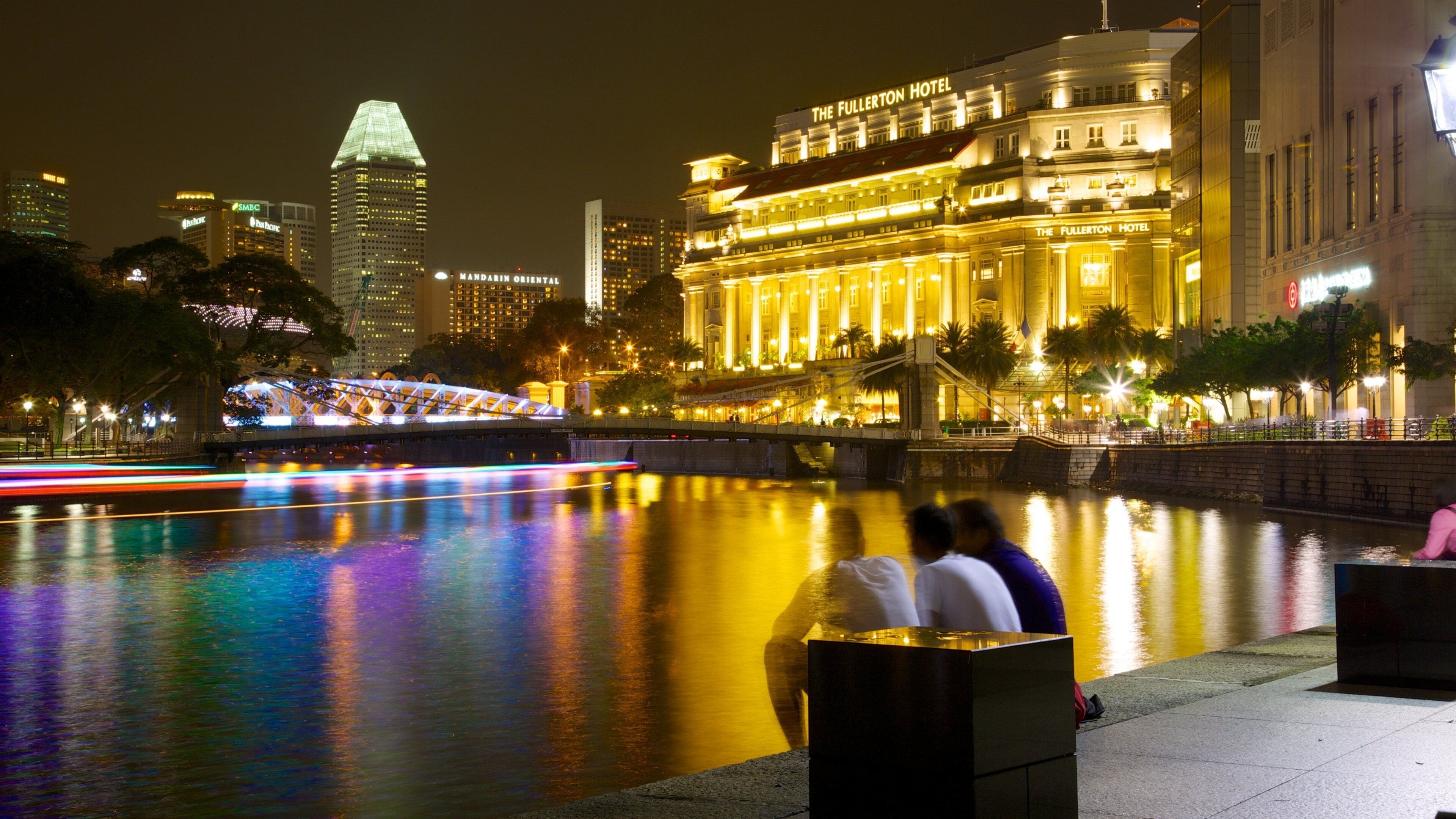 Boat Quay caratteristiche di skyline, strade e ponte