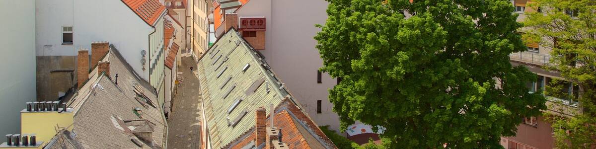 Bratislava Castle featuring a city