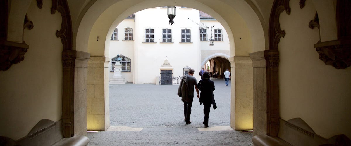 Bratislava City Museum which includes a square or plaza as well as a couple