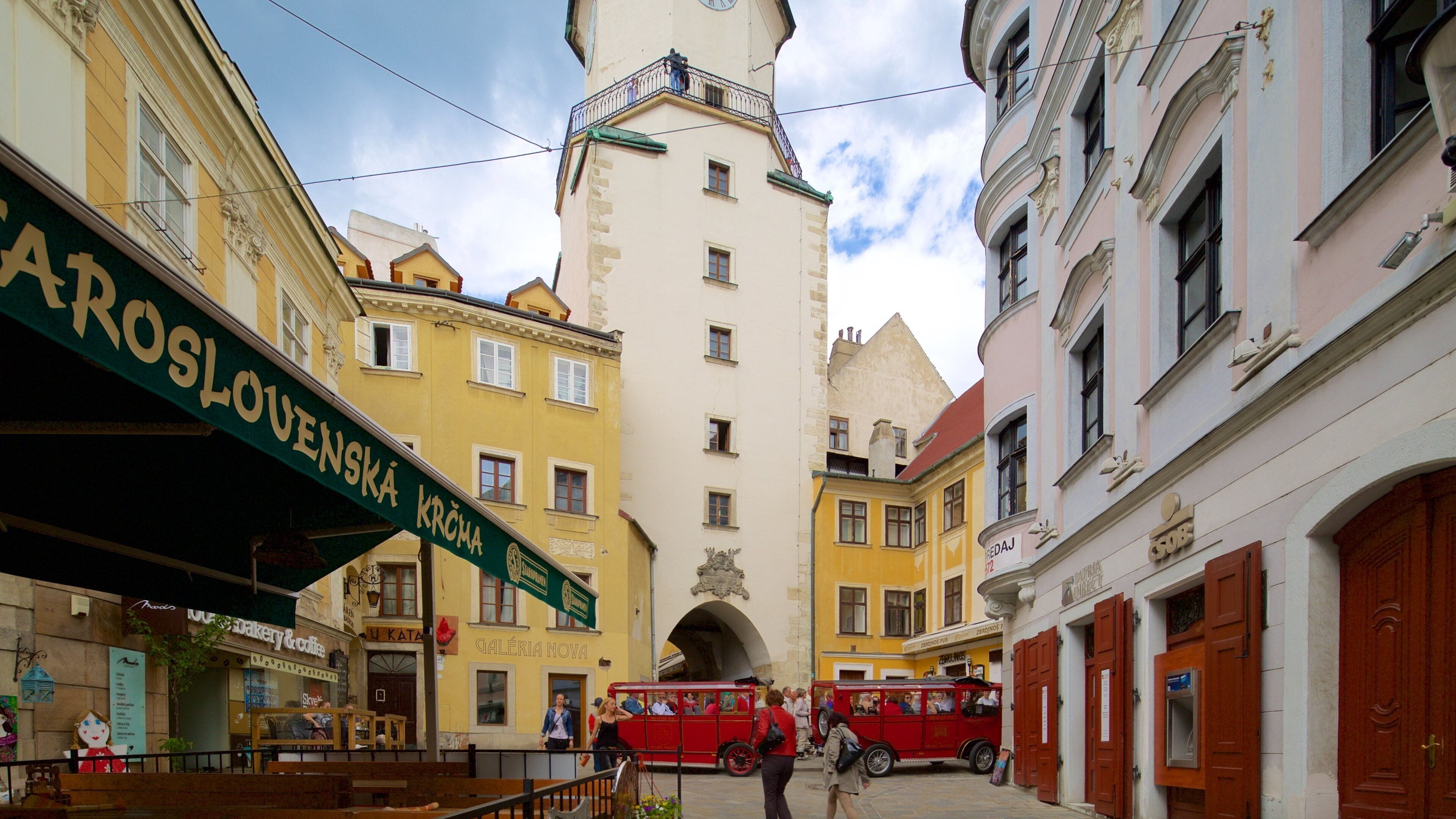 Michael\'s Gate featuring heritage elements, a city and street scenes