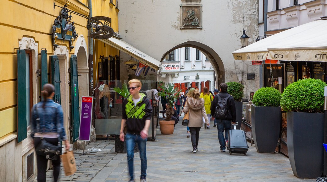 Michael\'s Gate which includes street scenes