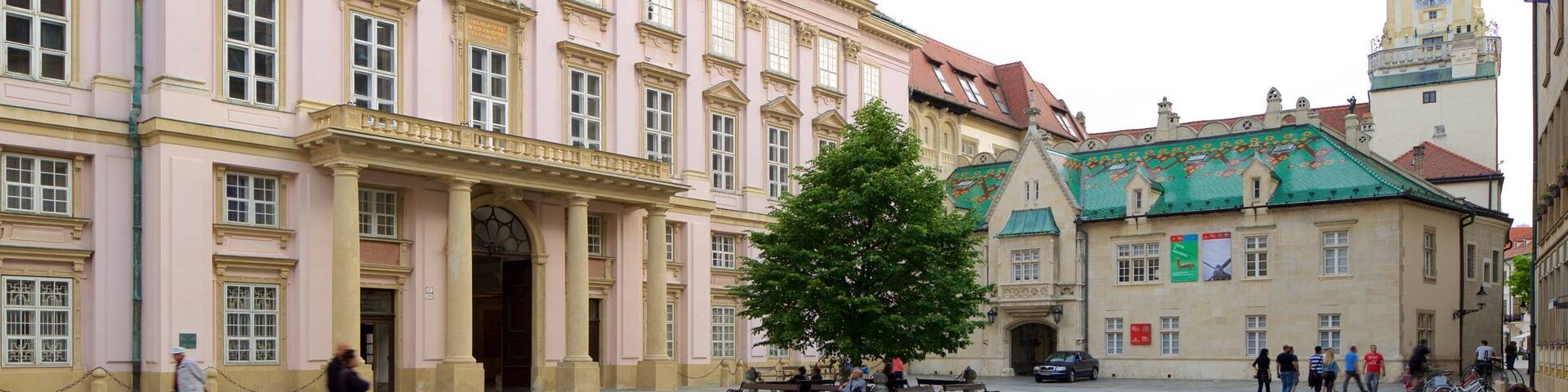 Primate\'s Palace showing a square or plaza, a city and heritage elements