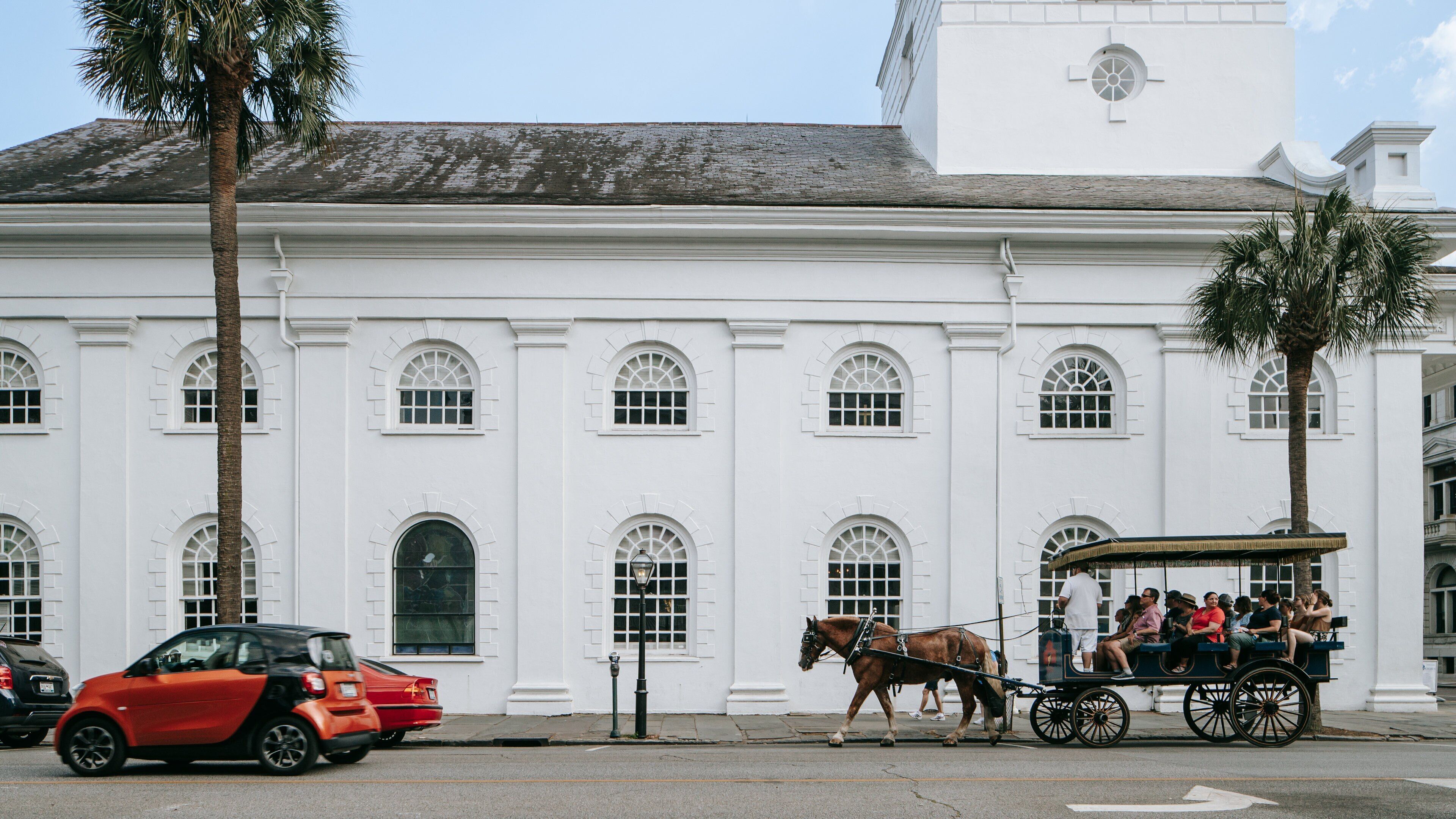 St. Michael\'s Episcopal Church featuring street scenes, horseriding and heritage elements