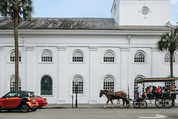 St. Michael\'s Episcopal Church featuring street scenes, horseriding and heritage elements