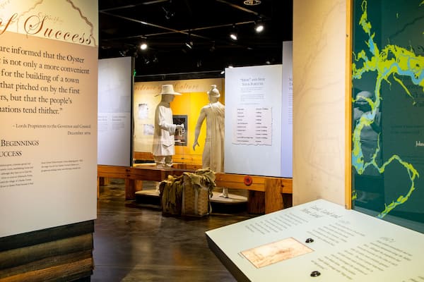 Charles Towne Landing State Historic Site which includes signage and interior views