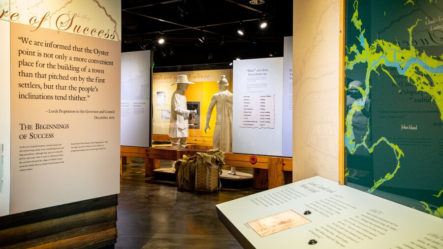 Charles Towne Landing State Historic Site which includes signage and interior views