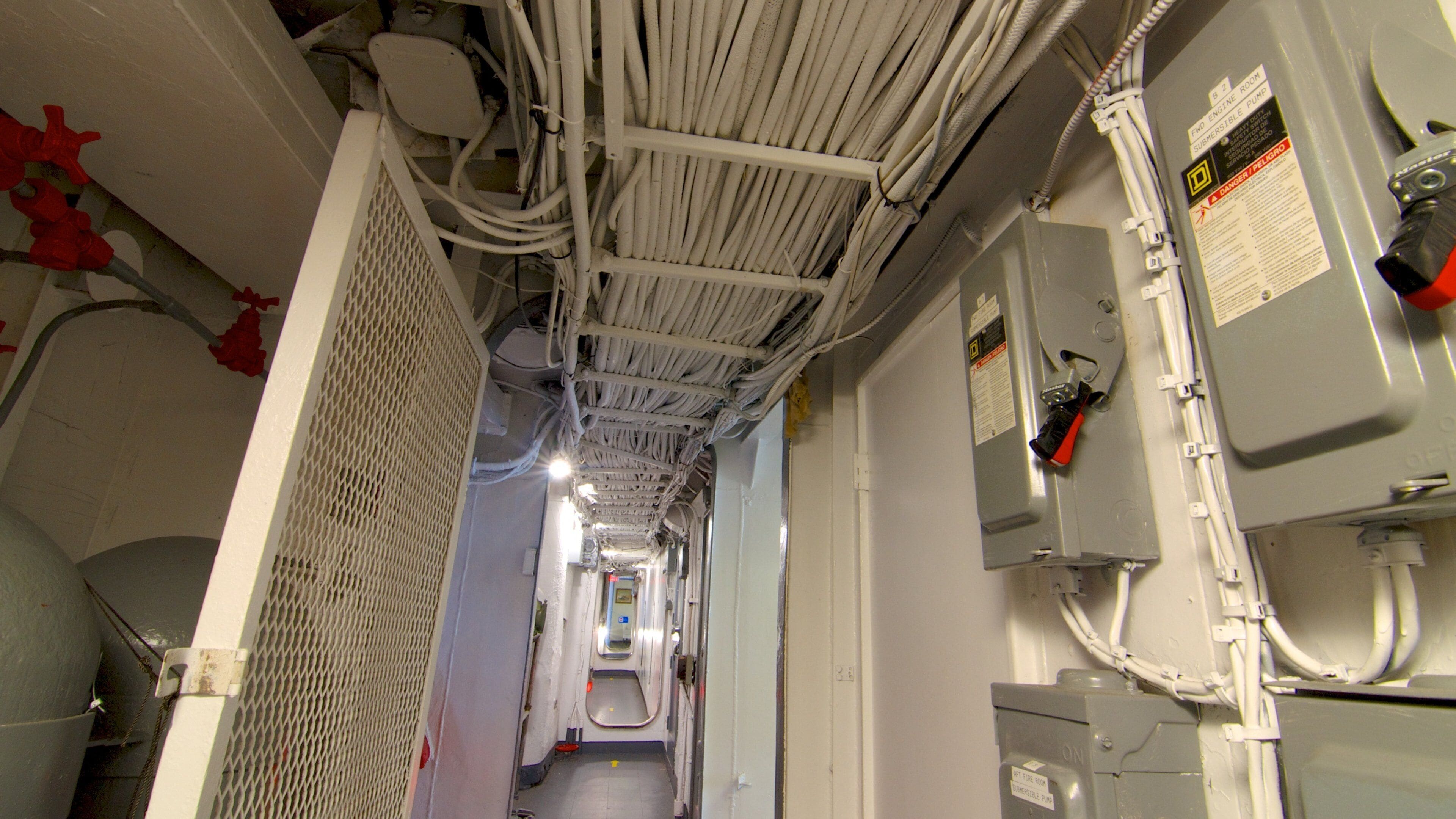 Patriots Point showing interior views and military items