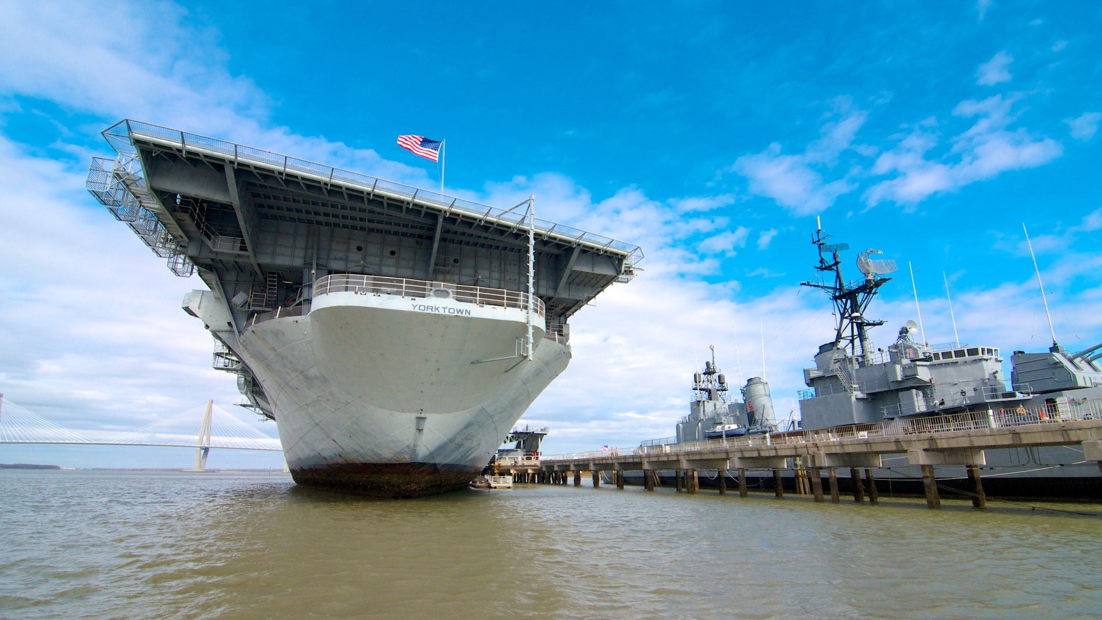 Patriots Point which includes military items and a marina