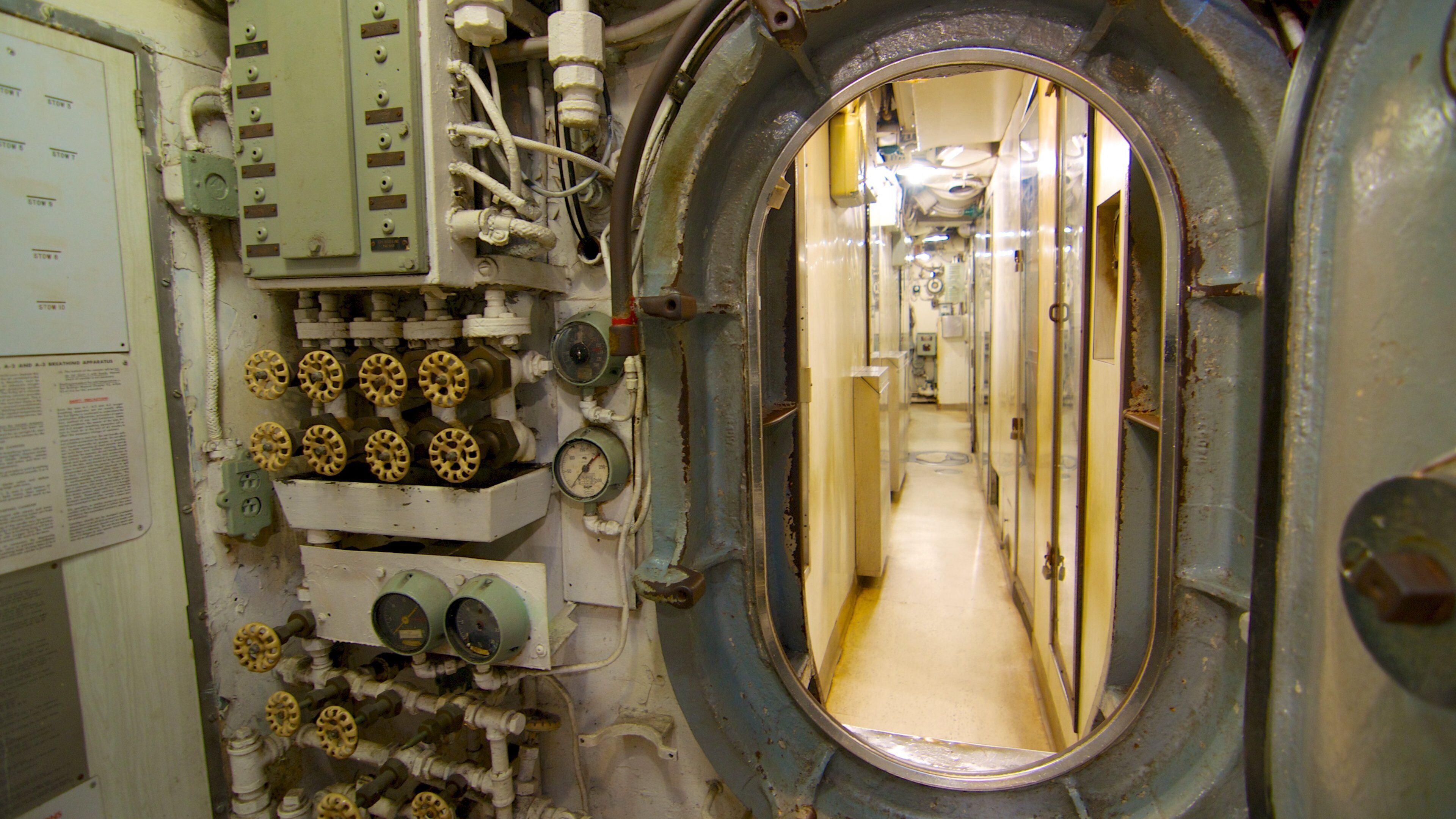 Patriots Point which includes interior views and military items