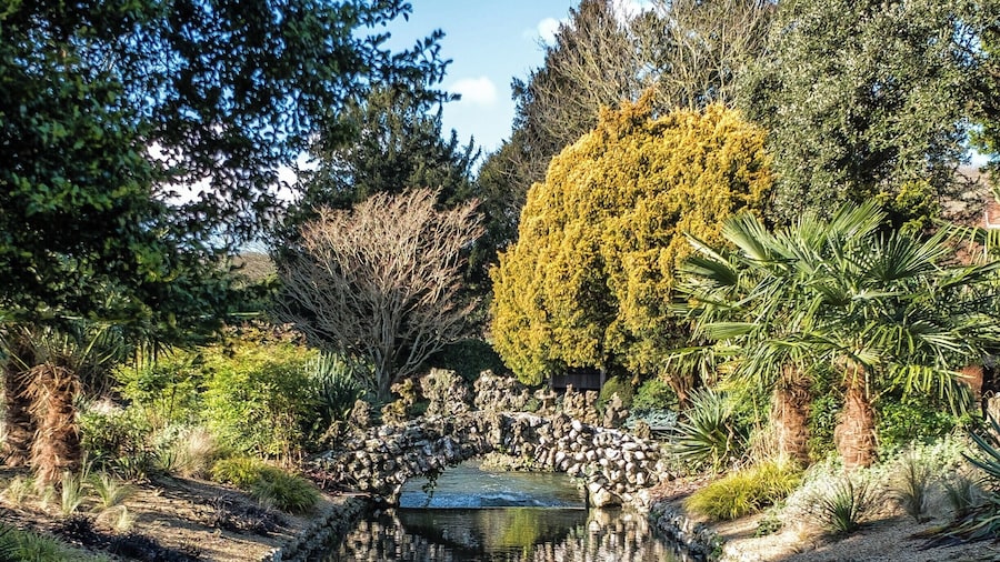 The River Lavant running through the beautifully landscaped West Dean Gardens near Chichester, England UK.
Reasonable admission prices and kids free entry