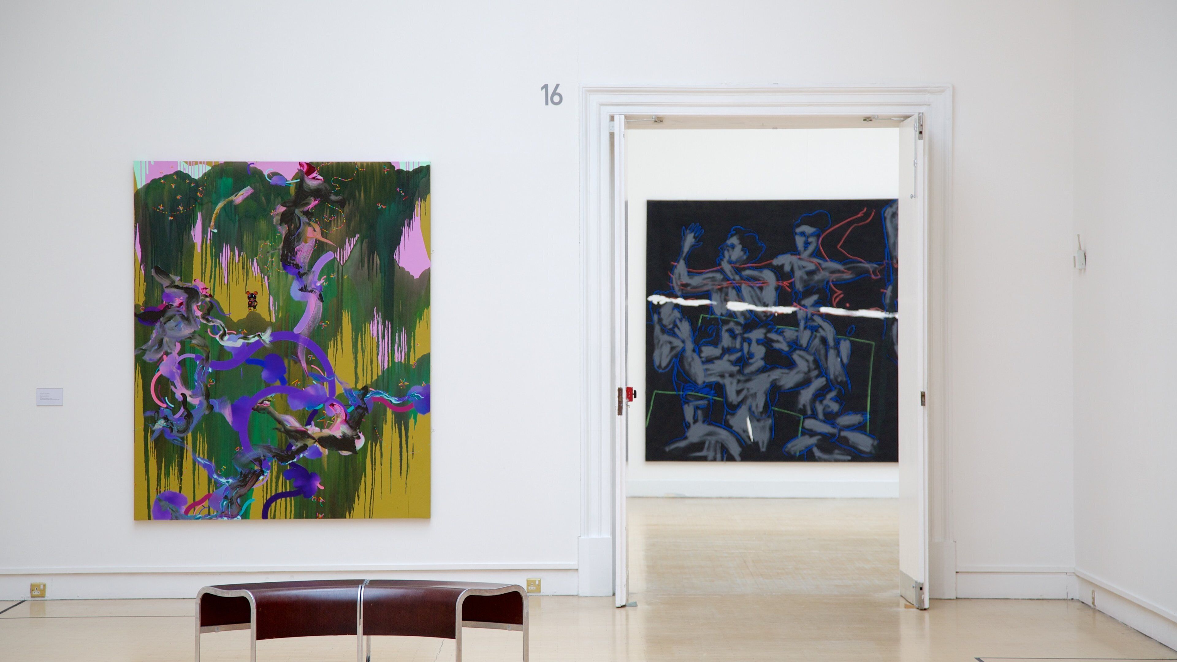 Leeds City Art Gallery som omfatter interiør og kunst