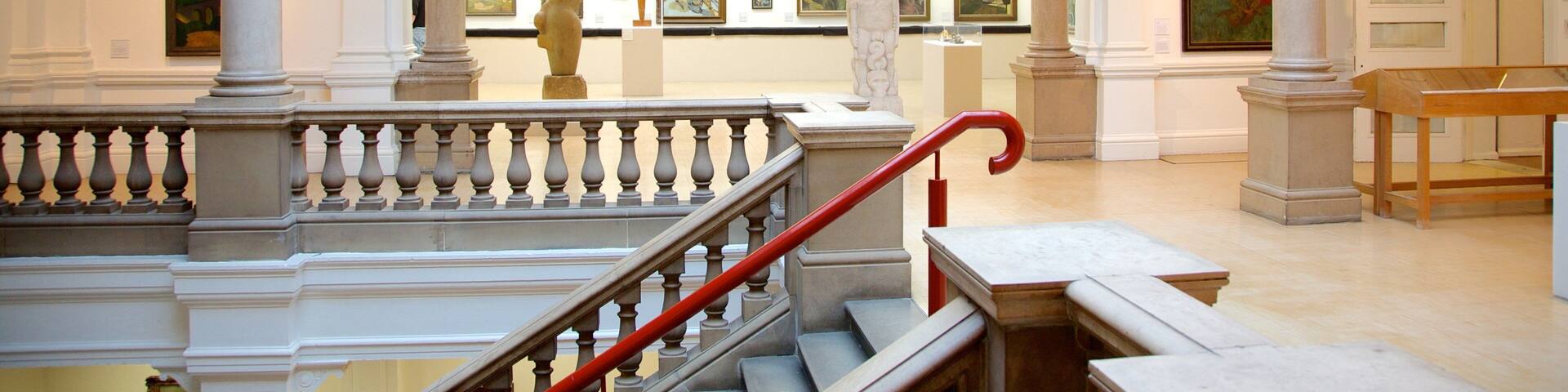 Leeds City Art Gallery which includes interior views and art