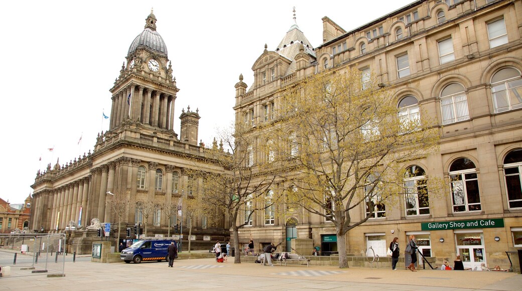 Leeds City Art Gallery som viser historiske bygningsværker