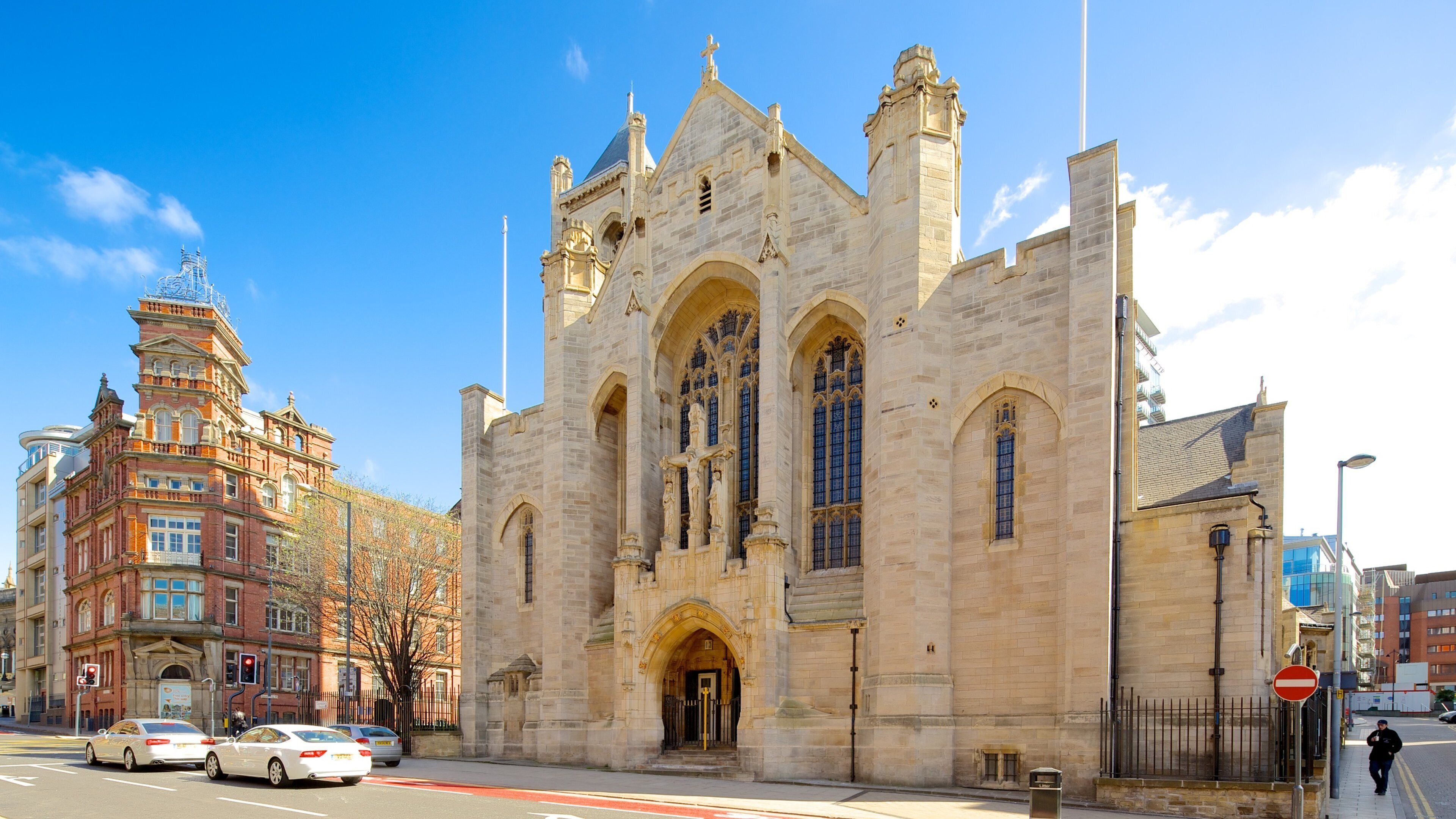 St. Anne\'s Roman Catholic Cathedral featuring street scenes, heritage architecture and a church or cathedral