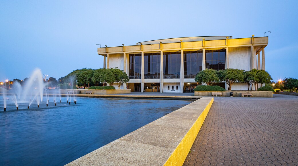 Chrysler Hall featuring a fountain